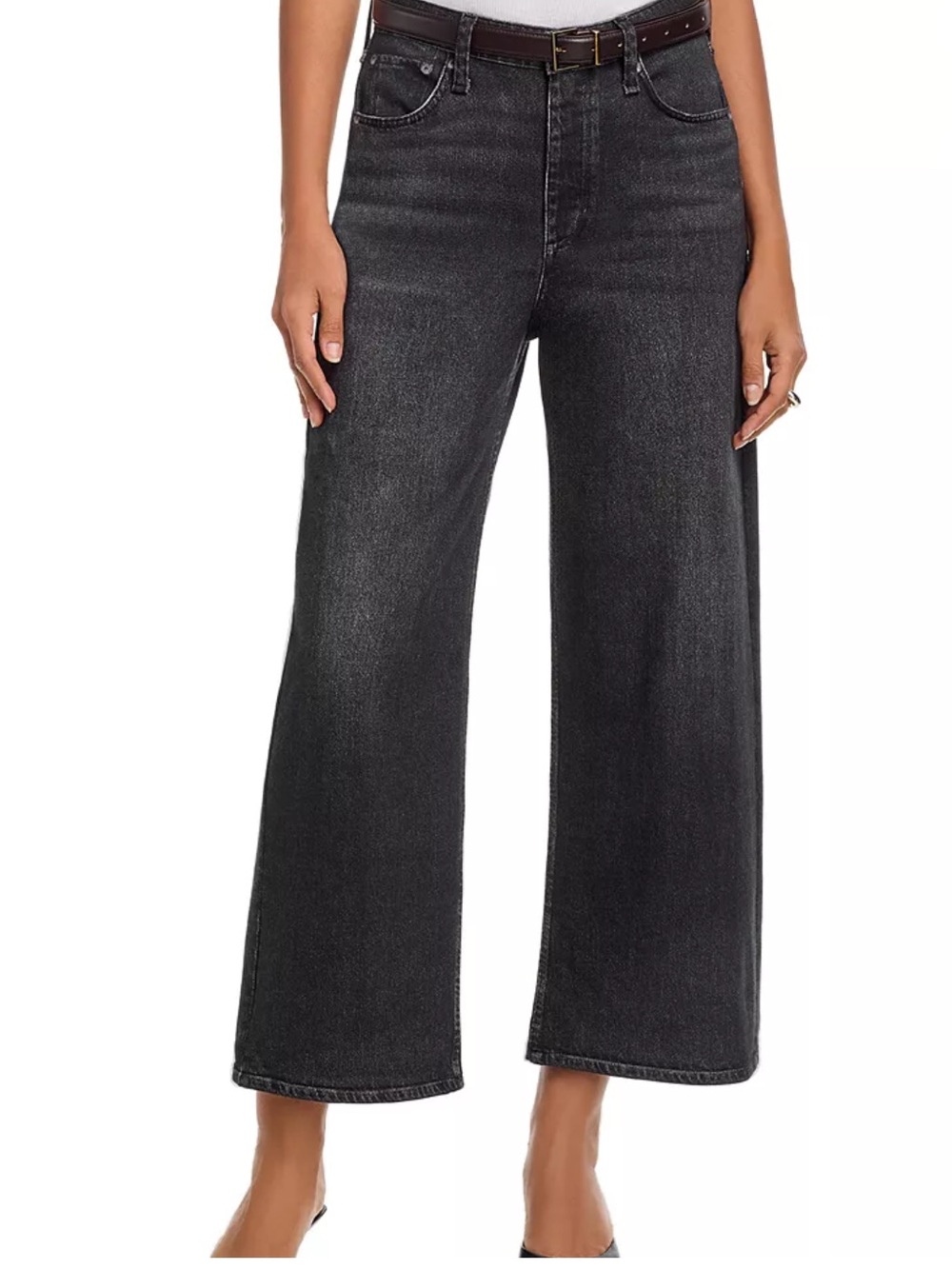NWT Rag & Bone Miramar Andi High Rise Crop wide leg cotton sweatpant jean